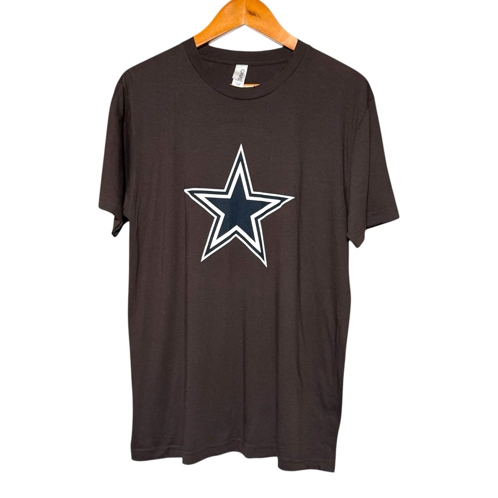 NFL Dallas Cowboys Logo Star Design Grayish Brown T-shirt Men's Size Large